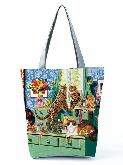 Bolsa de ombro impermeável - Amores por gatinhos®