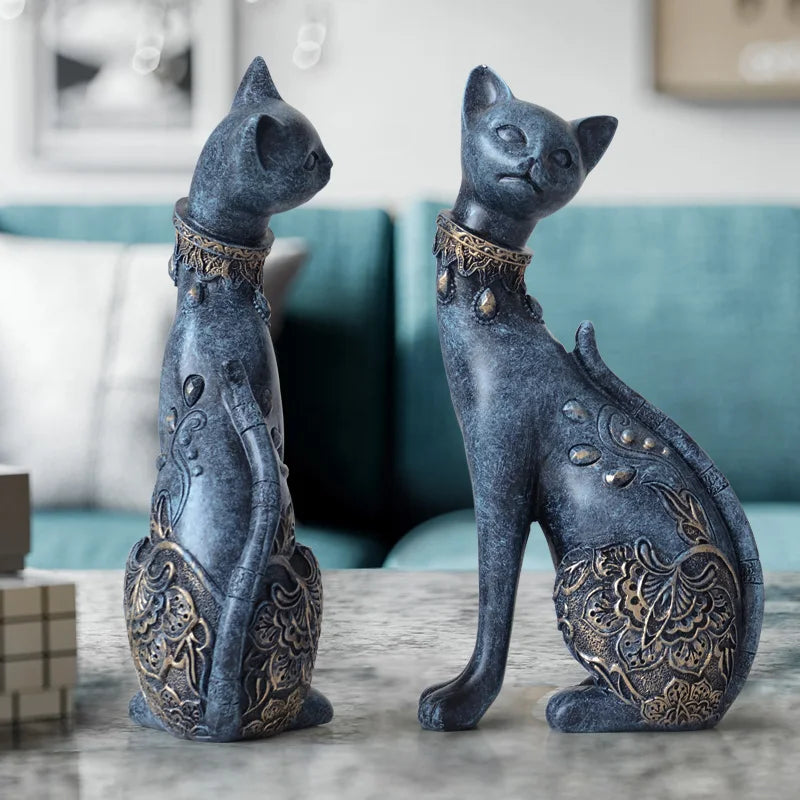 Dupla Gatinhos de decoração em resina - Elegance