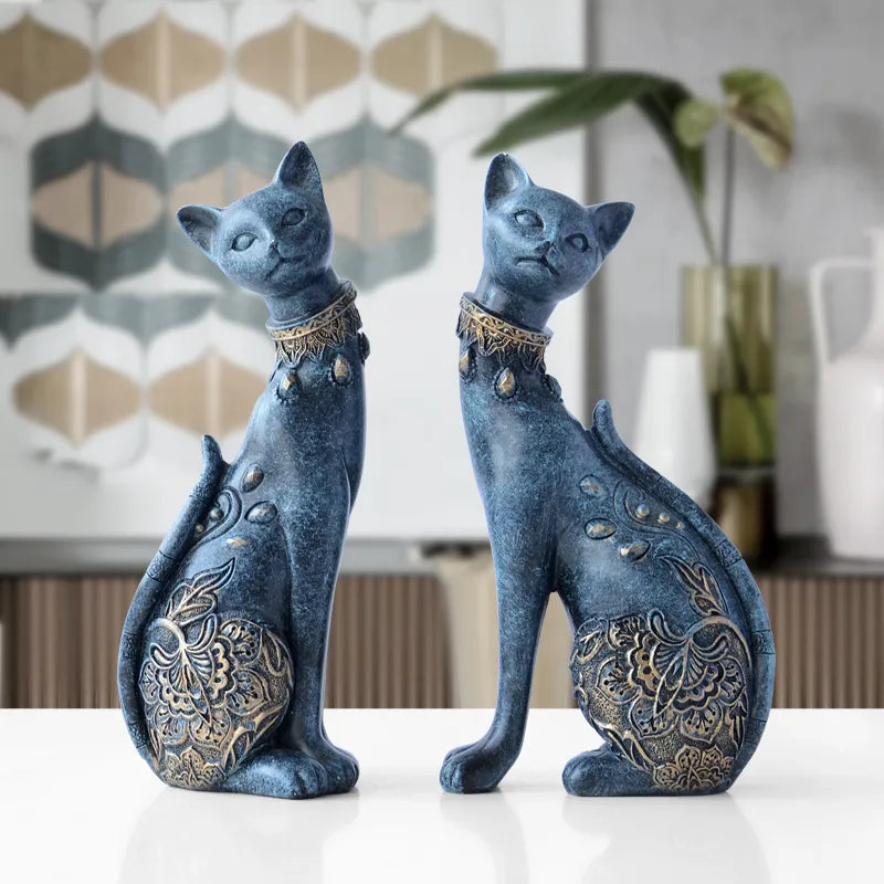 Dupla Gatinhos de decoração em resina - Elegance