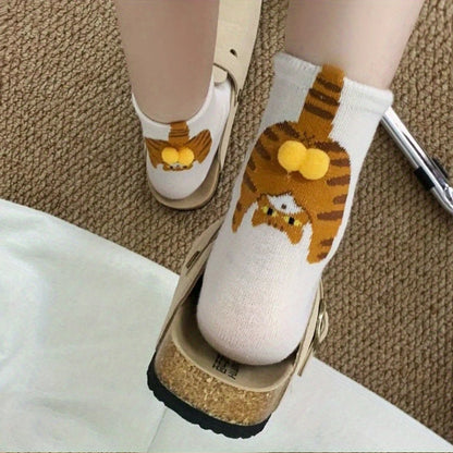 5 Pares de meias Gatinhos 3D