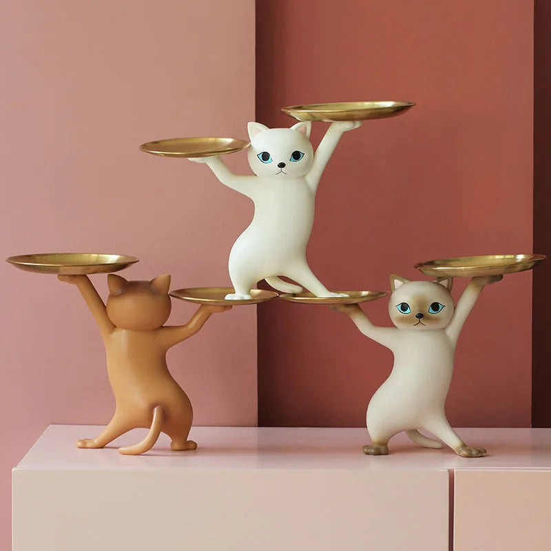 Escultura Gatinho Garçom