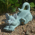 Decoração de jardim - Gatinho sorridente