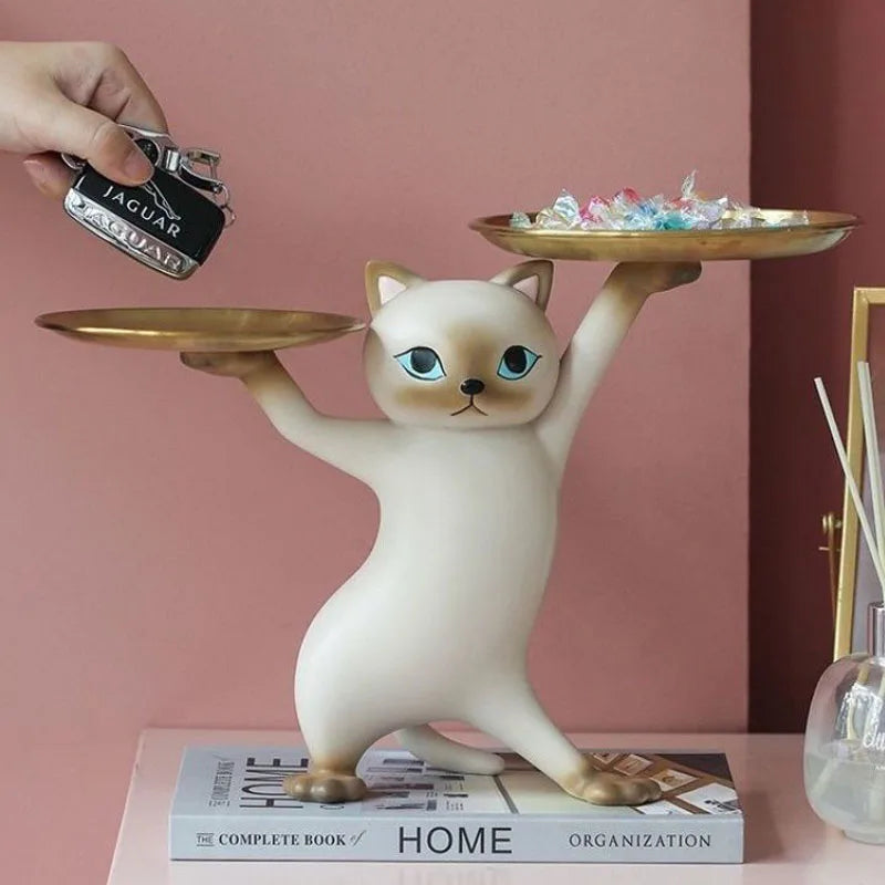 Escultura Gatinho Garçom