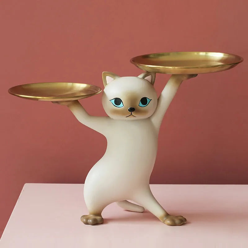 Escultura Gatinho Garçom