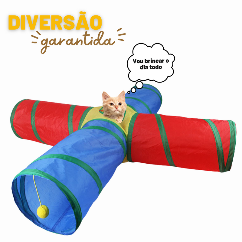 Brinquedo Túnel 4 entradas para gatinho - Buzzi