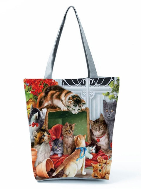 Bolsa de ombro impermeável - Amores por gatinhos® - Reunião