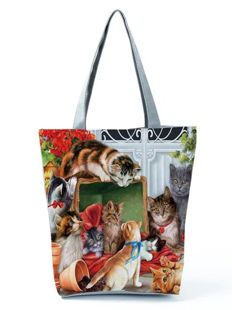 Bolsa de ombro impermeável - Amores por gatinhos® 2023