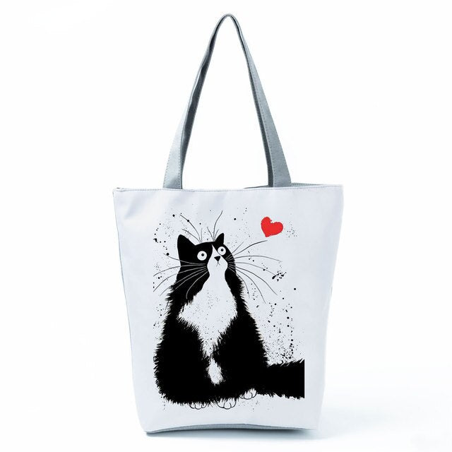 Bolsa de ombro impermeável - Amores por gatinhos® - Muito amor